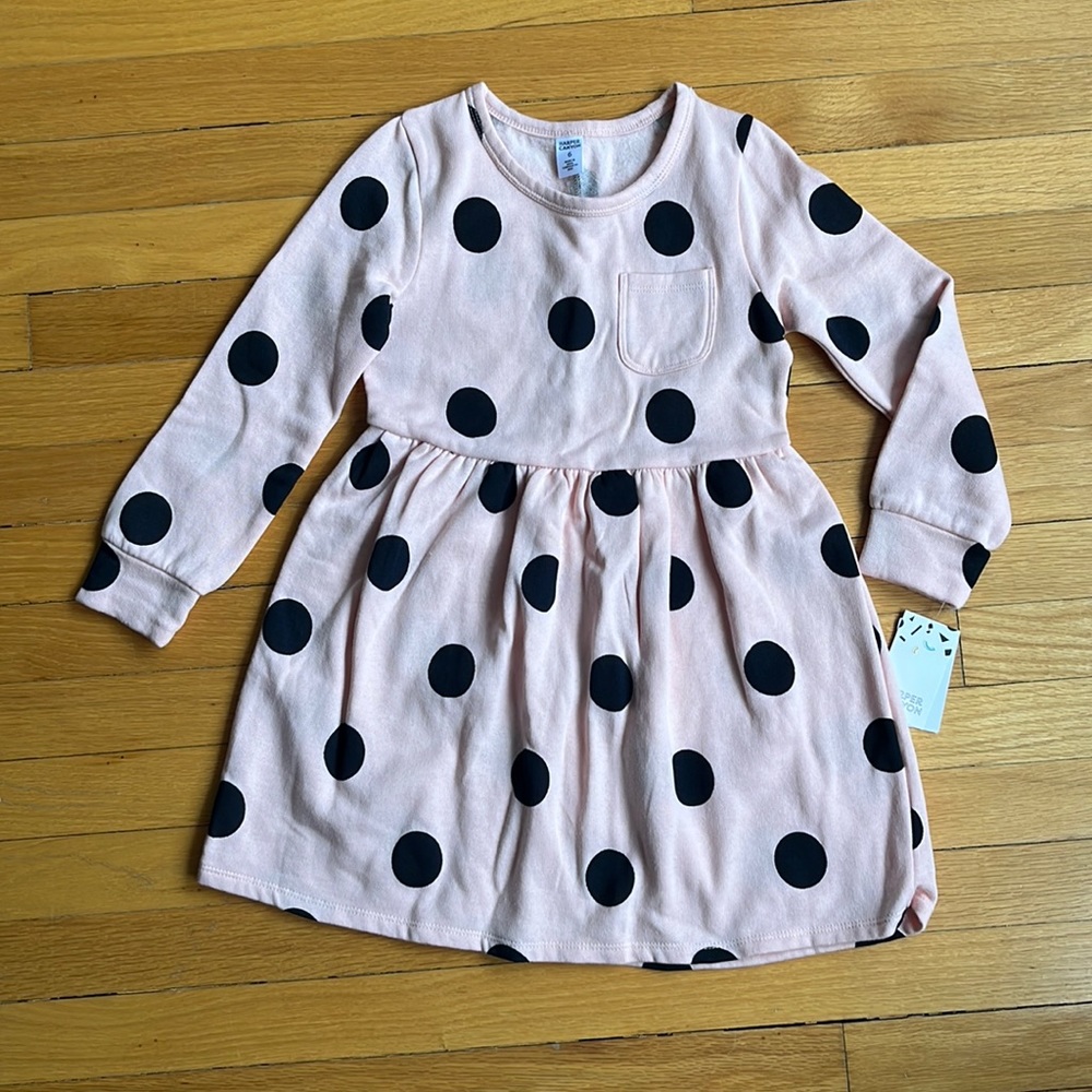 NWT Harper Canyon polka dot fleece dress
